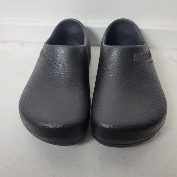 Birkenstock Size 41 Profi-Birki Polyurethane Black Vegan Clogs Black Unisex - Picture 3 of 12